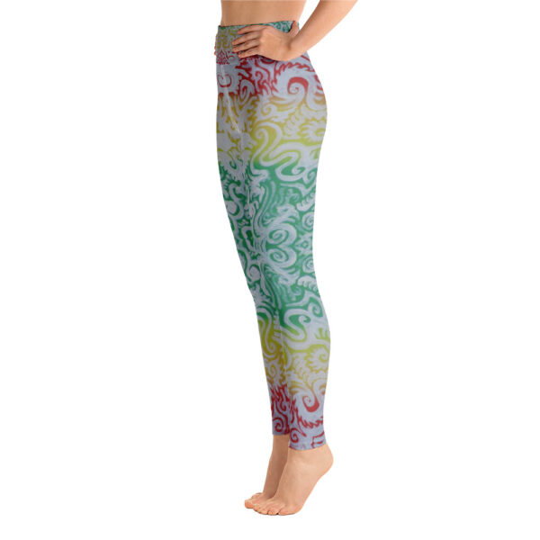 Rasta Swirls Yoga Leggings - Image 2