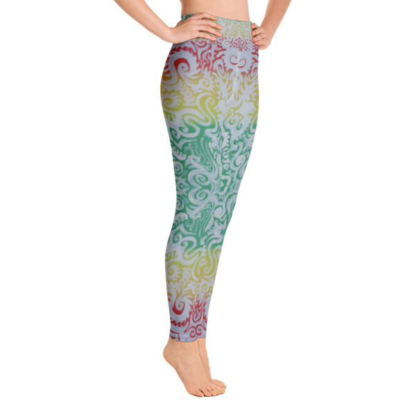 Rasta Swirls Yoga Leggings - Image 3