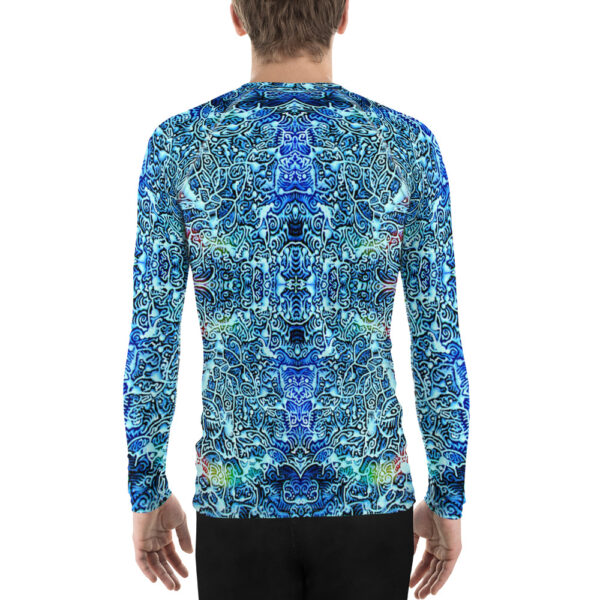 Drip Swirls Men's Rash Guard - Image 2