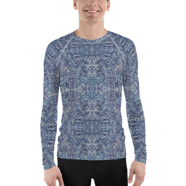 Blue Swirls Men's Rash Guard