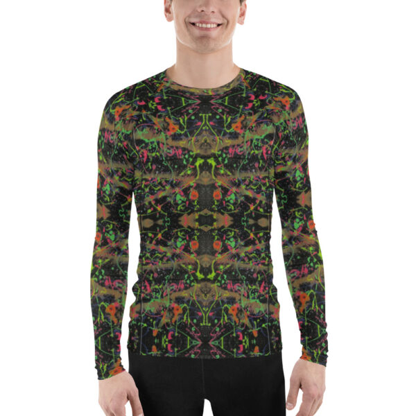 Neon Splatter Men's Rash Guard