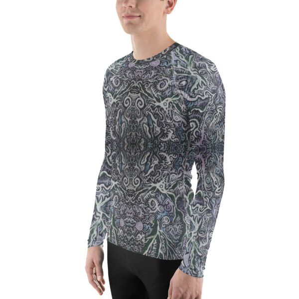 Dark Swirls Men's Rash Guard - Image 3