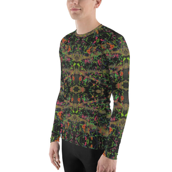 Neon Splatter Men's Rash Guard - Image 3