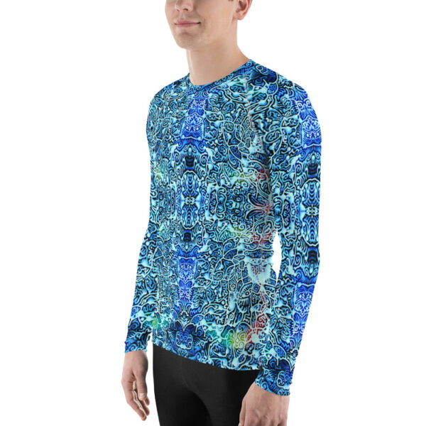 Drip Swirls Men's Rash Guard - Image 3