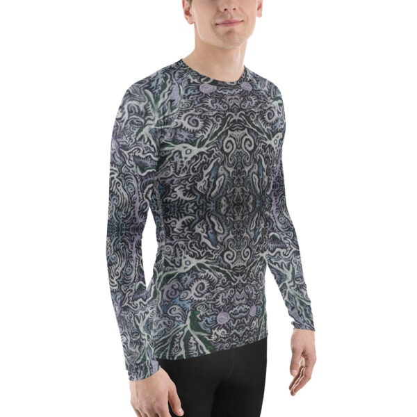 Dark Swirls Men's Rash Guard - Image 4