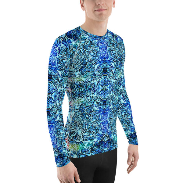 Drip Swirls Men's Rash Guard - Image 4