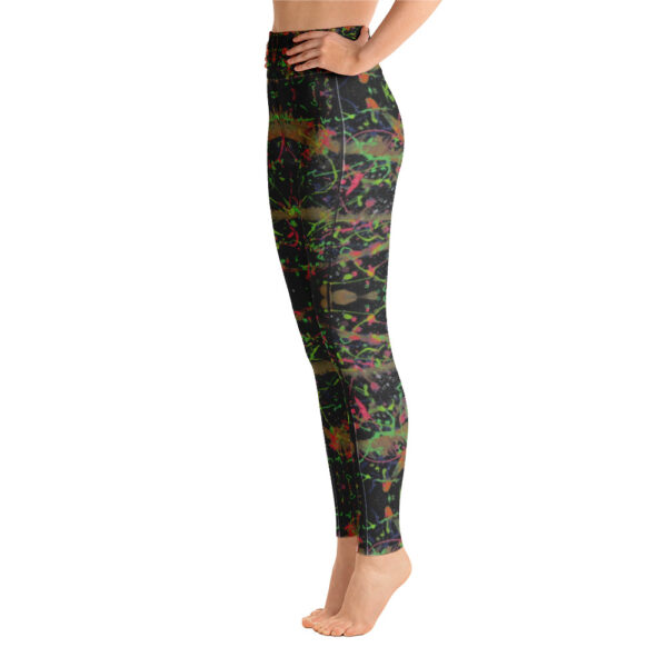 Neon Splatter Yoga Leggings - Image 2