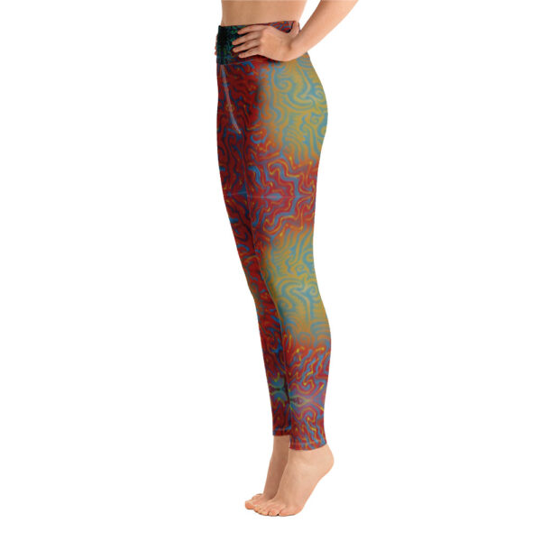 Neon Electric Swirls Yoga Leggings - Image 2