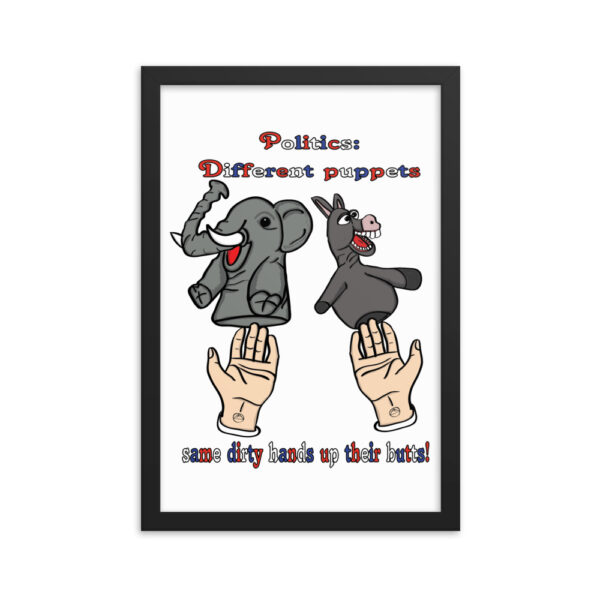 Political Puppets Framed photo paper poster