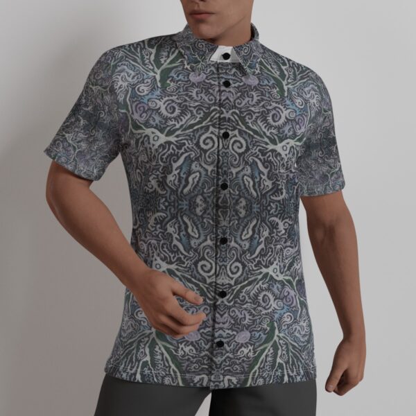 Dark Swirls All-Over Print Men's Shirt