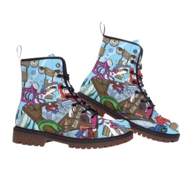 Reverse Sushi All-Over Print Women's Martin Short Boots - Image 2