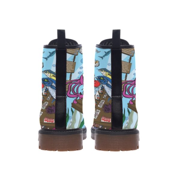 Reverse Sushi All-Over Print Women's Martin Short Boots - Image 4