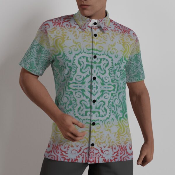 Rasta Swirls All-Over Print Men's Shirt