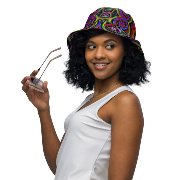 alternative birthday Swirls Reversible bucket hat