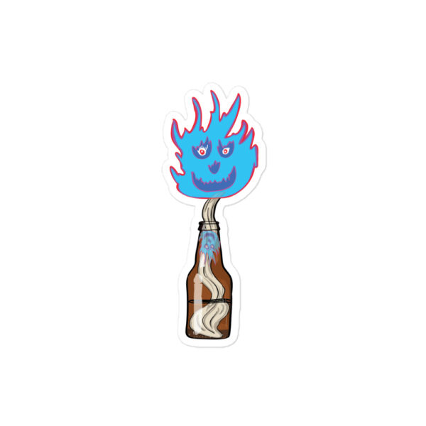 Molotov Cuddles Blue Fire Bubble-free stickers - Image 3