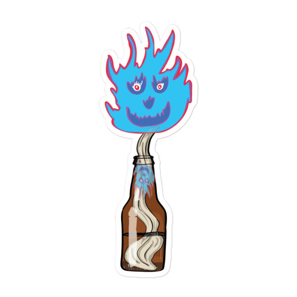 Molotov Cuddles Blue Fire Bubble-free stickers