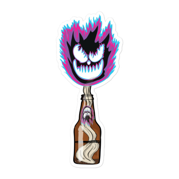 Molotov Cuddles Neon Flame Bubble-free stickers