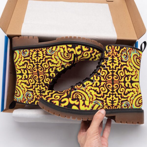 RYB Swirls All-Over Print Women's Martin Short Boots - Image 3