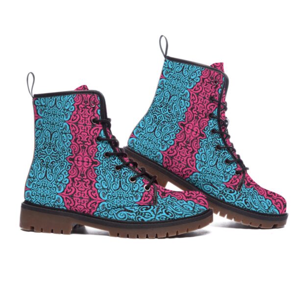 P and B Swirls All-Over Print Women's Martin Short Boots - Image 2