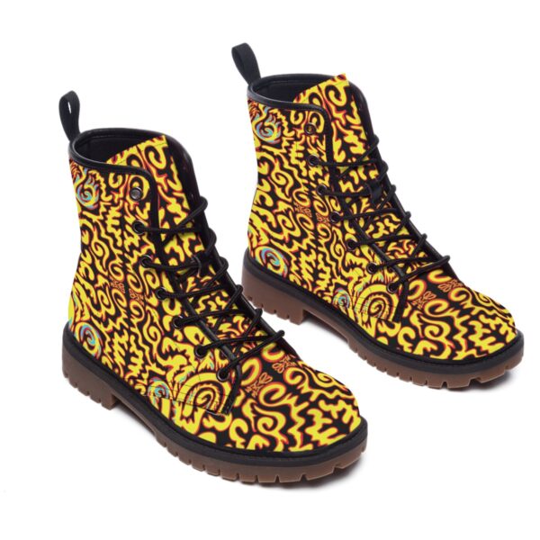 RYB Swirls All-Over Print Women's Martin Short Boots