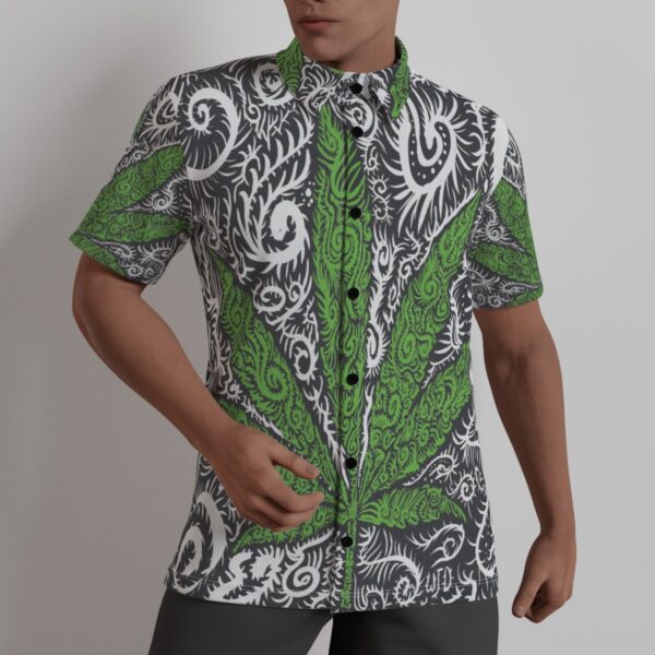 Swirly cannabis All-Over Print Men's Shirt