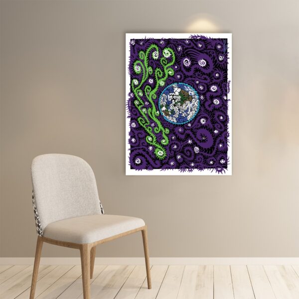 psychedelic earth Paper poster