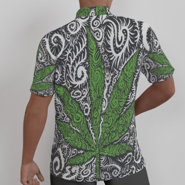 Swirly cannabis All-Over Print Men's Shirt - Image 3