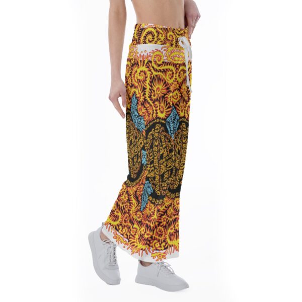 Biblically Accurate Psychedelics All-Over Print Women's High-waisted Straight-leg Trousers - Image 3