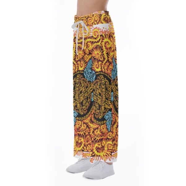 Biblically Accurate Psychedelics All-Over Print Women's High-waisted Straight-leg Trousers - Image 2