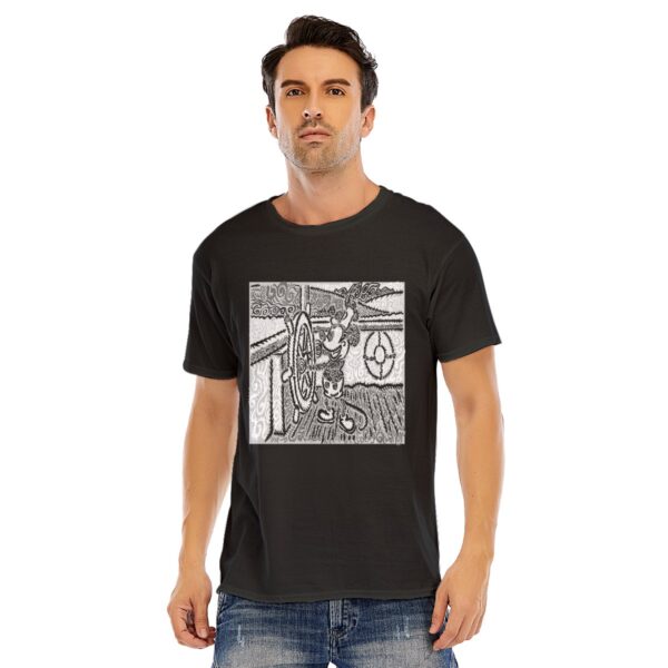 Psychedelic Steamboat Willy Unisex O-neck Short Sleeve T-shirt | 180GSM Cotton (DTF)