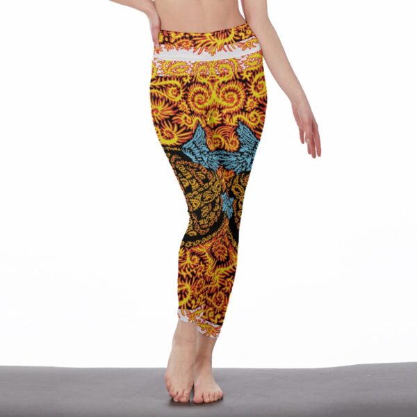 Biblically Accurate Psychedelics All-Over Print Women's High Waist Leggings | Side Stitch Closure