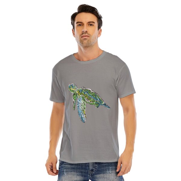 Swirly Sea Turtle Unisex O-neck Short Sleeve T-shirt | 180GSM Cotton (DTF) - Image 2