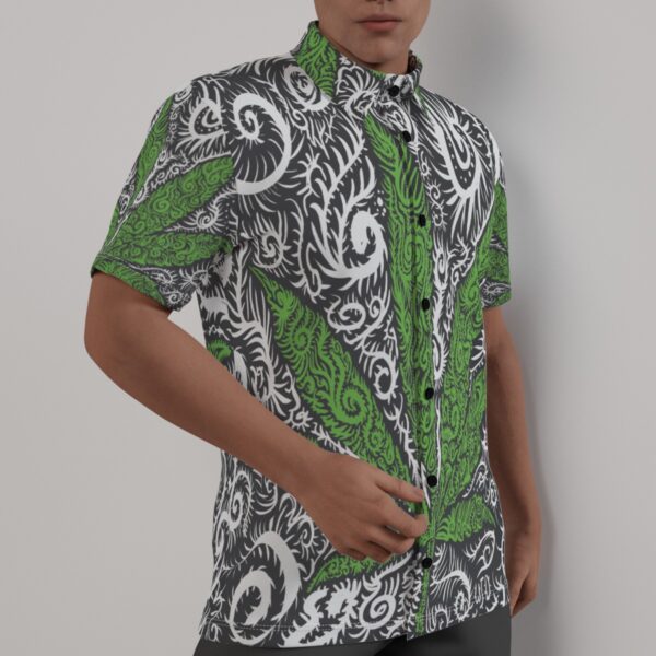 Swirly cannabis All-Over Print Men's Shirt - Image 2