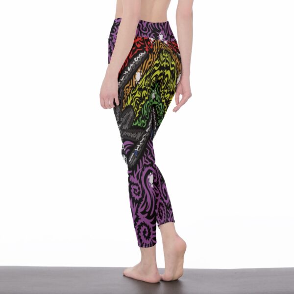 Psychedelic Trek All-Over Print Women's High Waist Leggings | Side Stitch Closure - Image 3