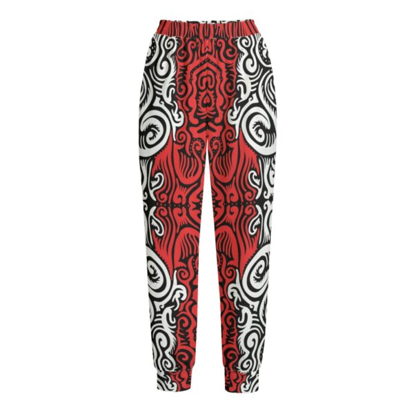 R & W Swirls 3 All-Over Print Women's Loose Casual Pants