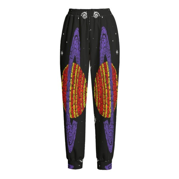 Psychedelic Saturn All-Over Print Women's Loose Casual Pants