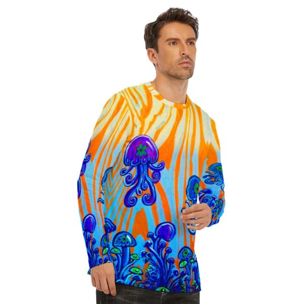 Mushroom jellies 2 All-Over Print Long Sleeve T-Shirt | 190GSM Cotton - Image 2