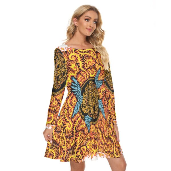 Biblically accurate Psychedelics All-Over Print Women's Crew Neck Dress - Image 2