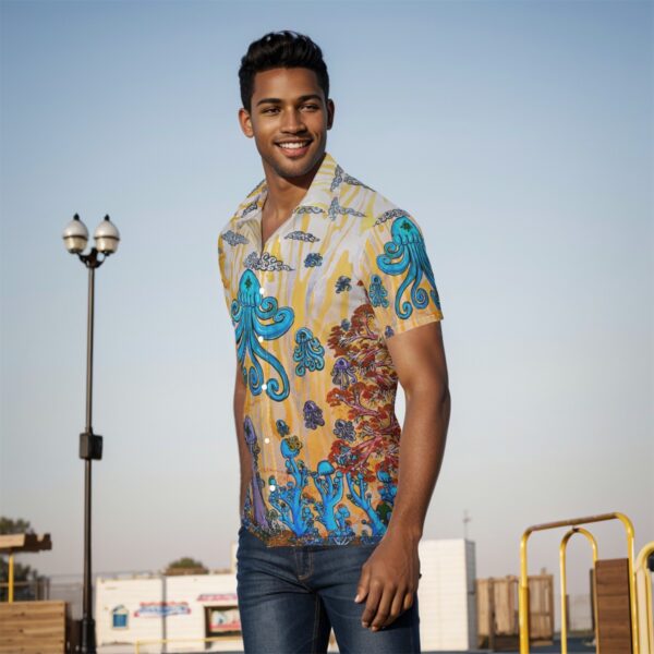 Fall into Place All-Over Print Men's Shirt - Image 3