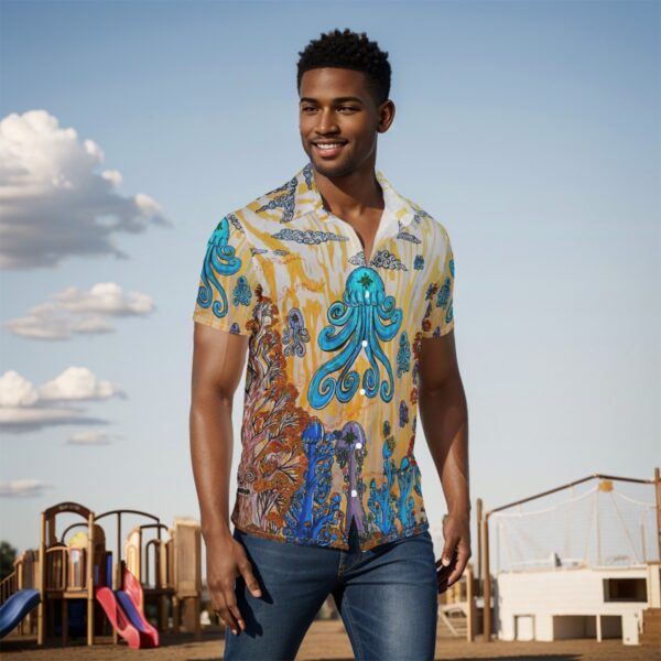 Fall into Place All-Over Print Men's Shirt - Image 2