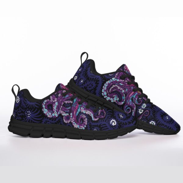 Psy Octopus All-Over Print Men's Sports Shoes With Black Sole