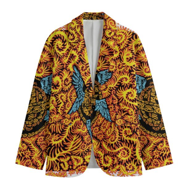 Biblically accurate psychedelicsAll-Over Print Men's Casual Flat Lapel Collar Blazer | 245GSM Cotton