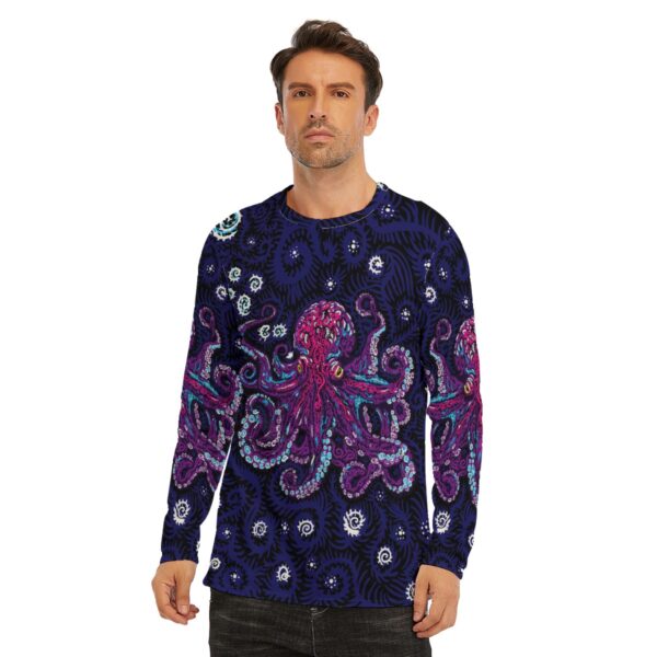 Psy Octopus All-Over Print Long Sleeve T-Shirt | 190GSM Cotton