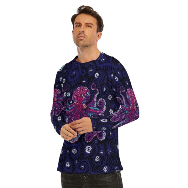 Psy Octopus All-Over Print Long Sleeve T-Shirt | 190GSM Cotton - Image 3