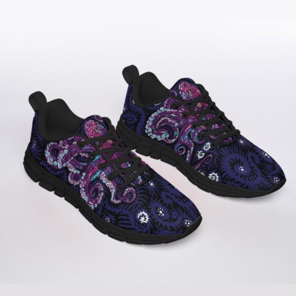 Psy Octopus All-Over Print Men's Sports Shoes With Black Sole - Image 2