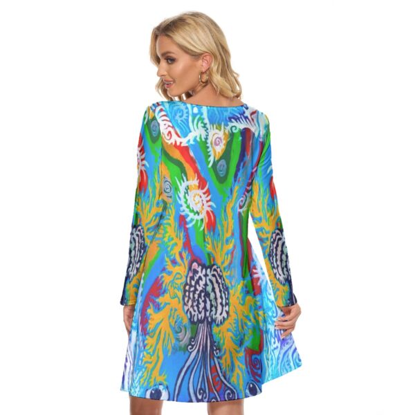 Mind Manifesting All-Over Print Women's Crew Neck Dress - Image 4