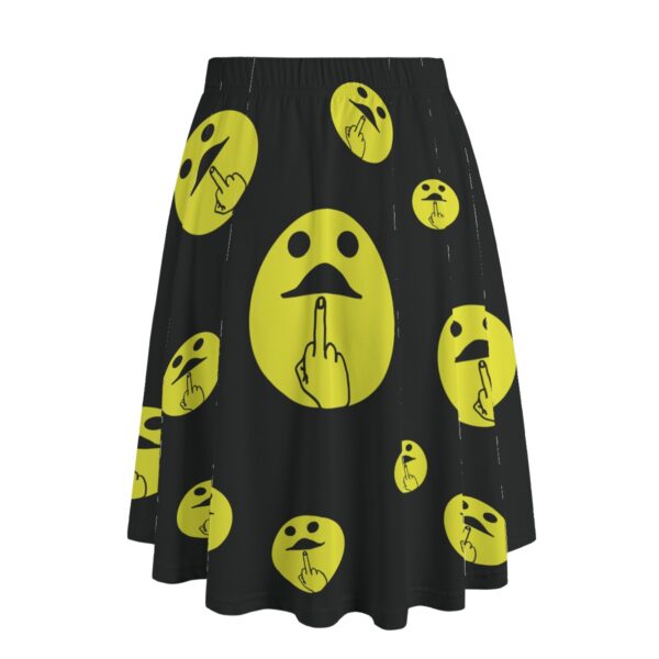 FU Emoji All-Over Print Women's Long Maxi Skirt With Pockets - Image 2