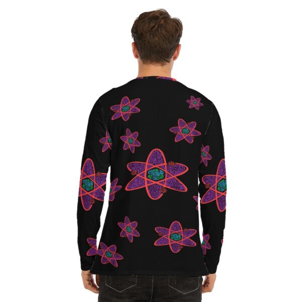 Swirly Atoms All-Over Print Long Sleeve T-Shirt | 190GSM Cotton - Image 4