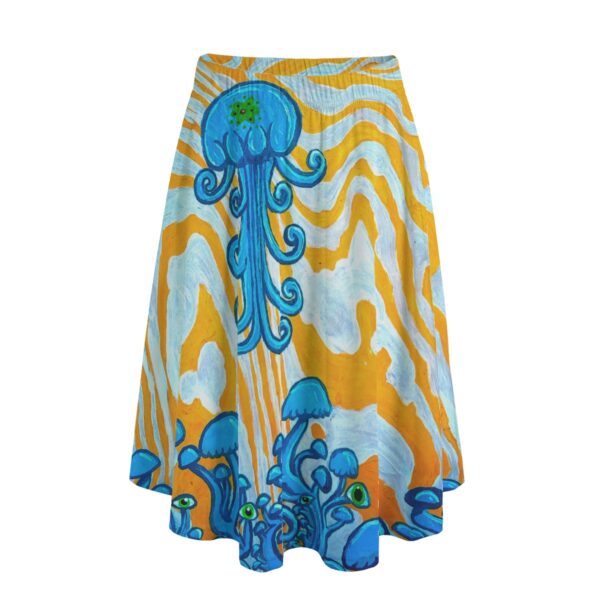 Mushroom Jellies 1 All-Over Print Women's Long Maxi Skirt With Pockets