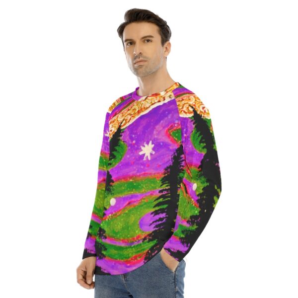 Auroras All-Over Print Men's Long Sleeve T-shirt With Raglan Sleeve - Image 3